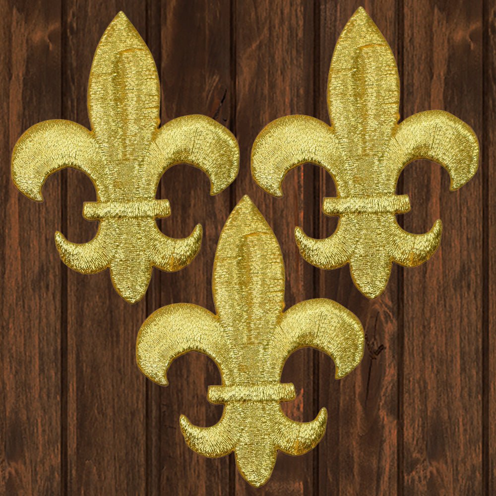 Mini Fleur de Lis Embroidered Patch — 3-Pack — Iron On – Paddy's Patches