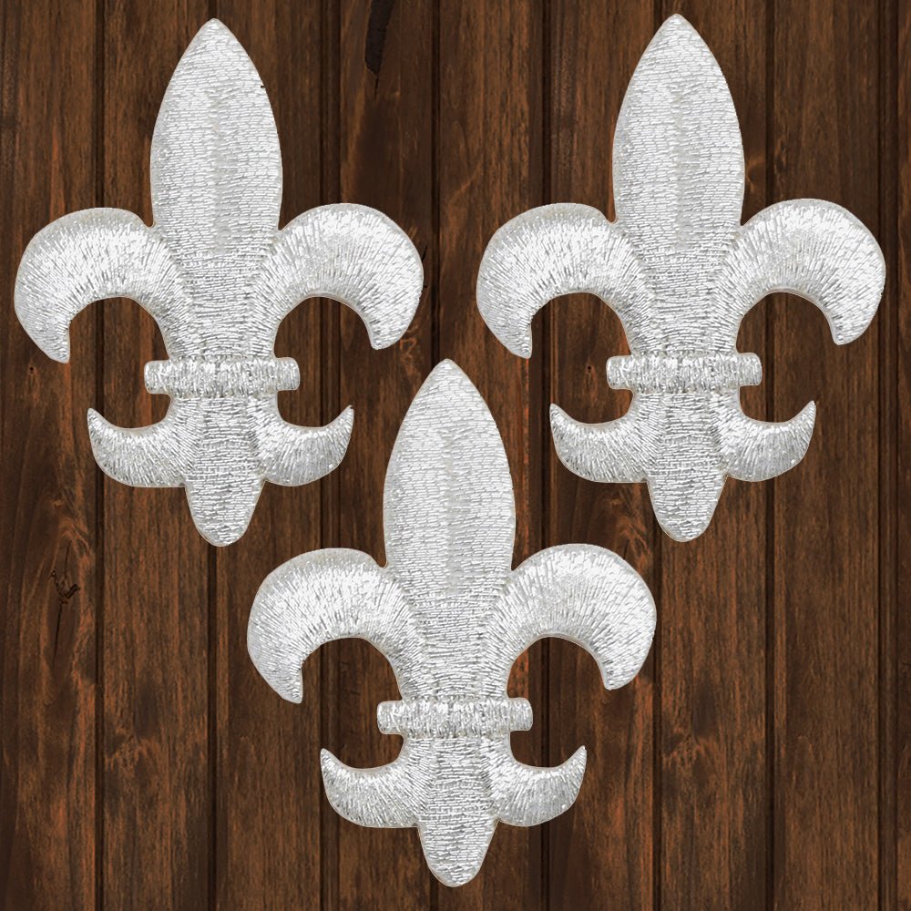 Mini Fleur de Lis Embroidered Patch — 3-Pack — Iron On – Paddy's
