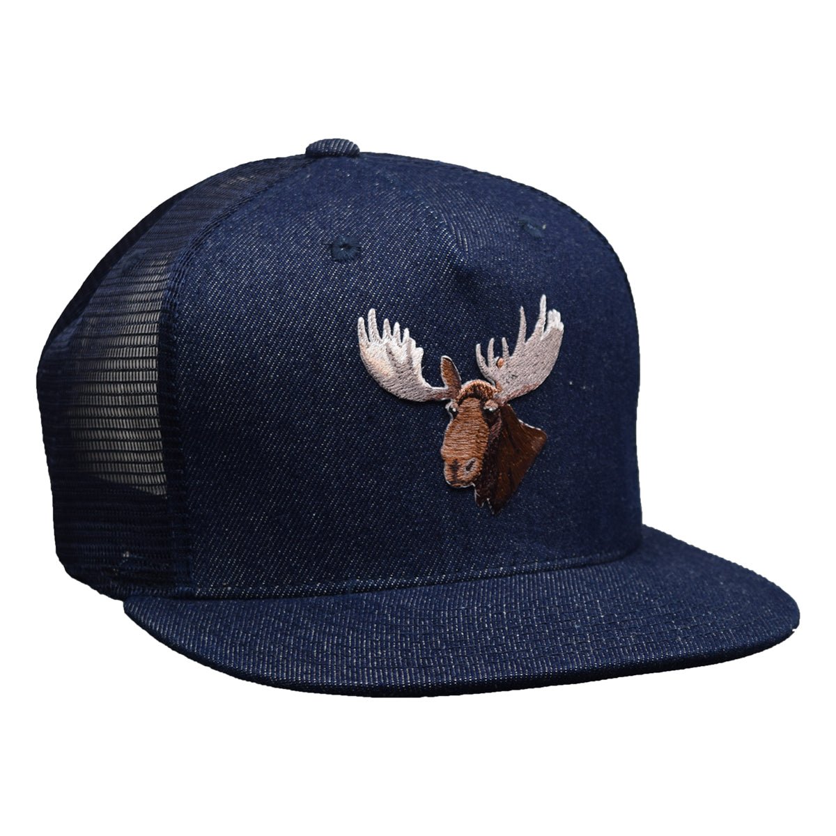 Moose Head Trucker Hat by LET'S BE IRIE - Blue Denim Snapback - Let's Be Irie™