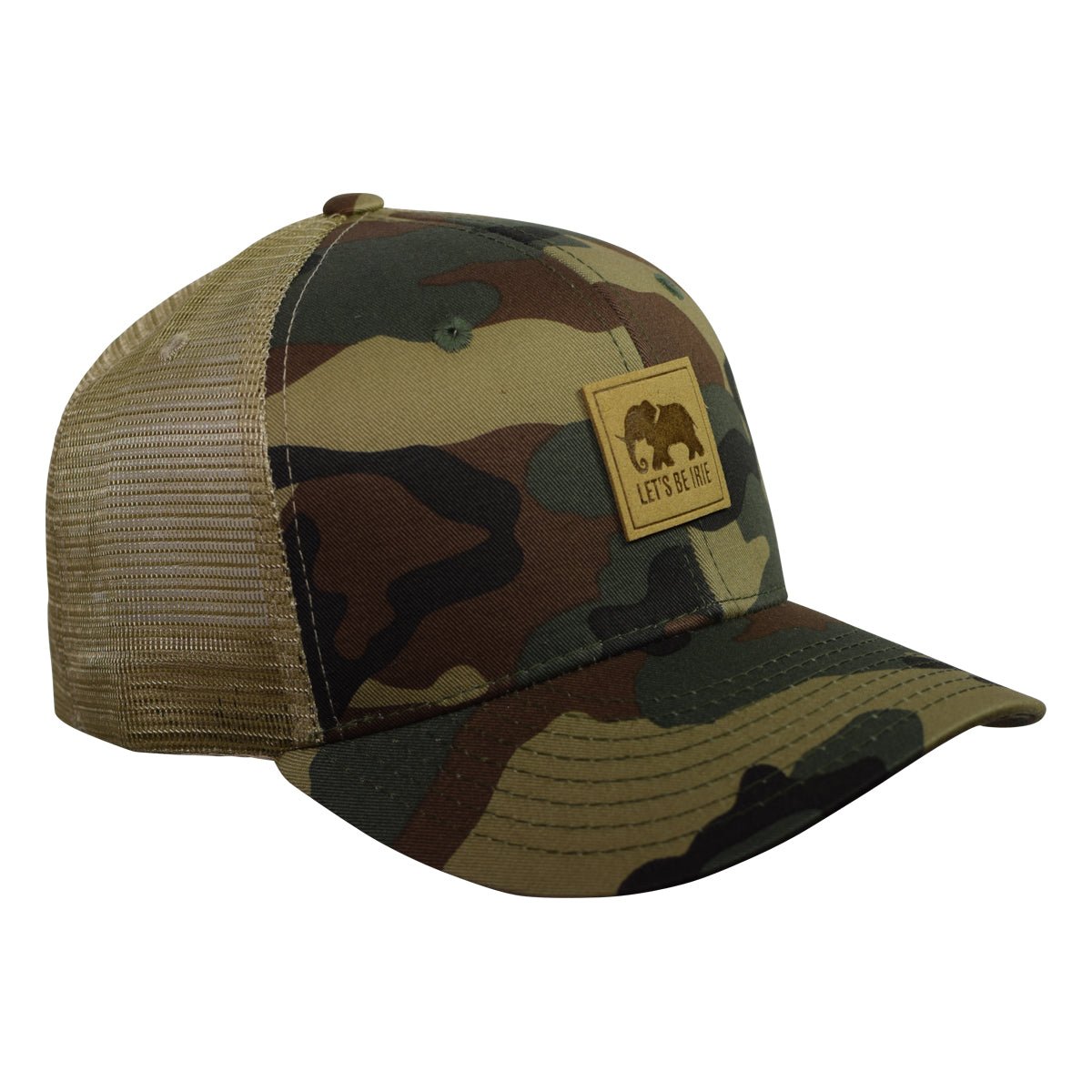 LET'S BE IRIE Trucker Hat - Camo and Khaki - Let's Be Irie™