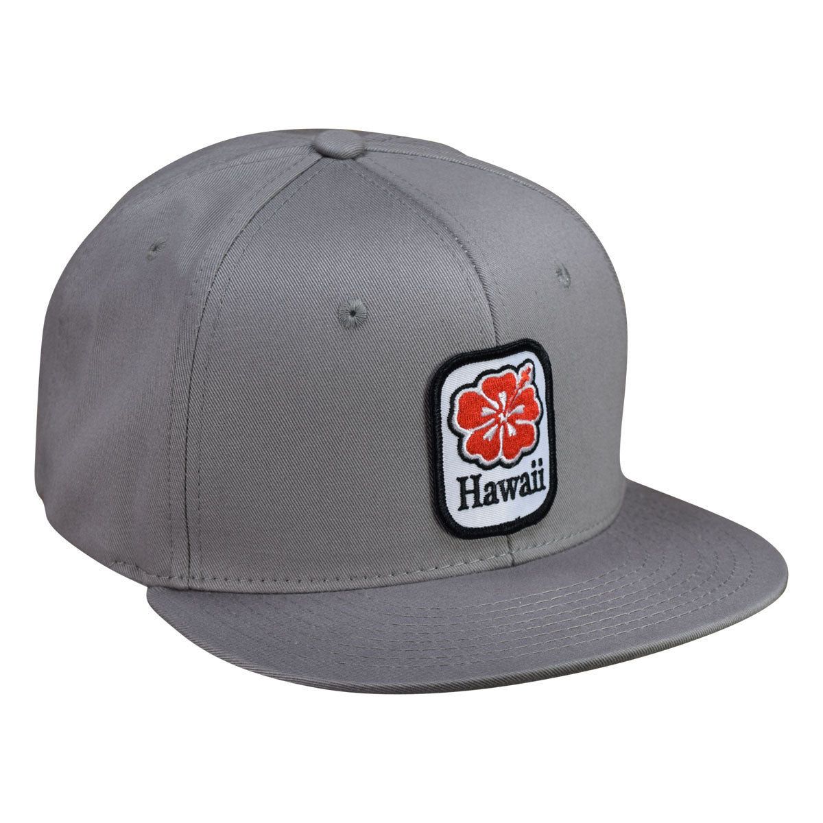 Hawaii Hibiscus Hat by LET'S BE IRIE - Gray Cotton Snapback - Let's Be Irie™