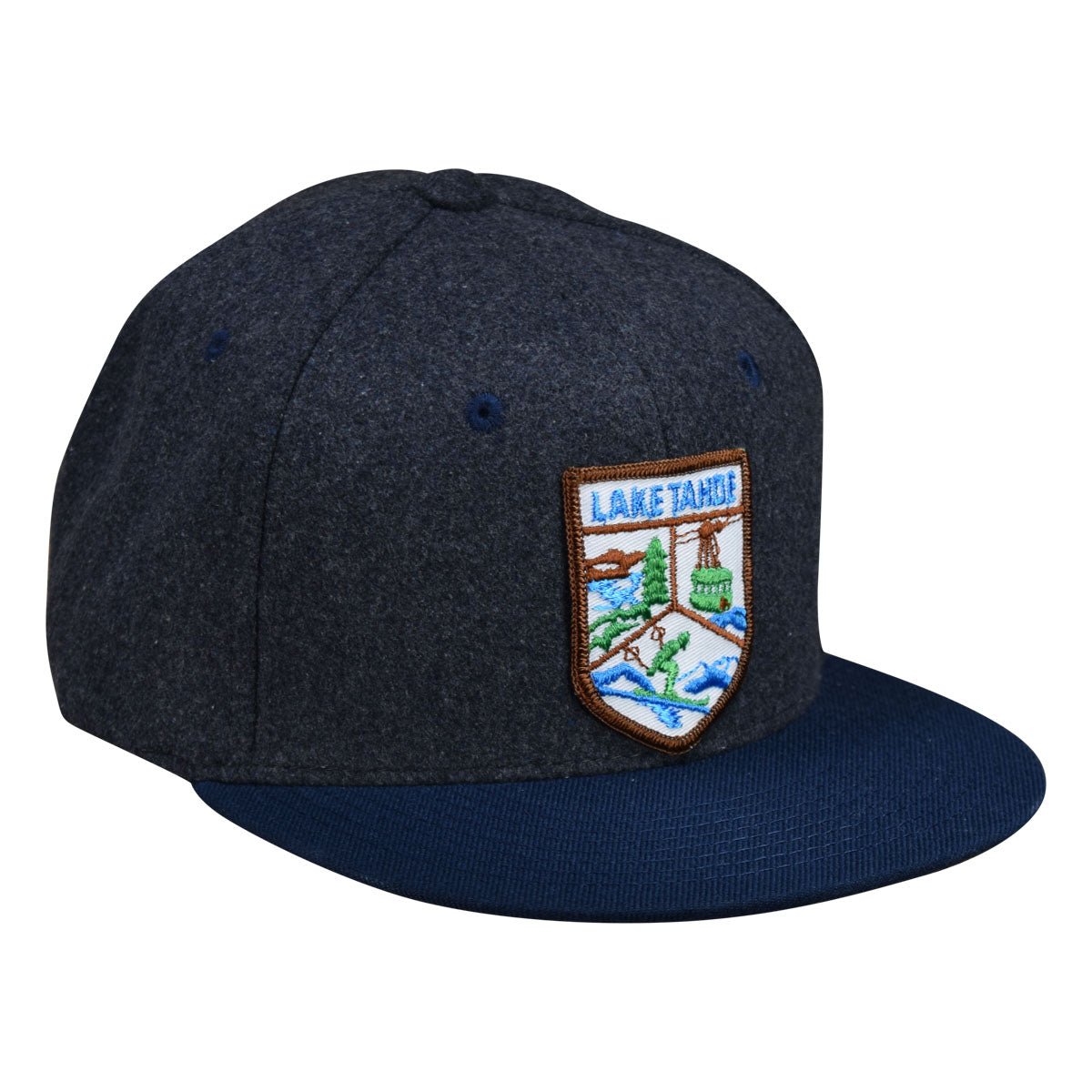 Lake Tahoe Wool Hat by LET'S BE IRIE - Wool, Gray and Navy Blue Snapback - Let's Be Irie™