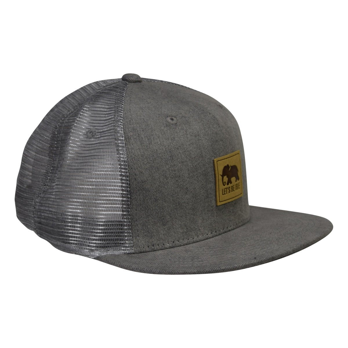 LET'S BE IRIE Elephant Trucker Hat - Gray Denim Snapback - Let's Be Irie™