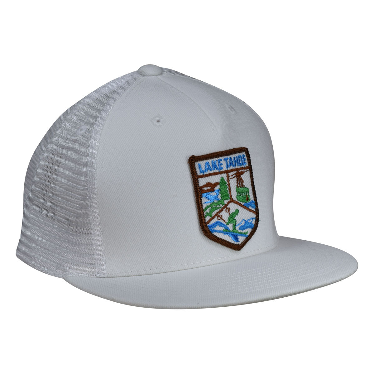 Lake Tahoe Trucker Hat by LET'S BE IRIE - White Snapback - Let's Be Irie™