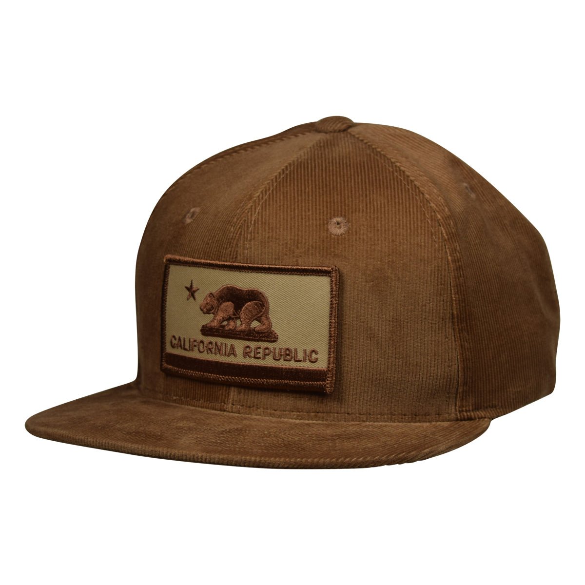 California Republic Hat by LET'S BE IRIE - Brown Corduroy Snapback - Let's Be Irie™