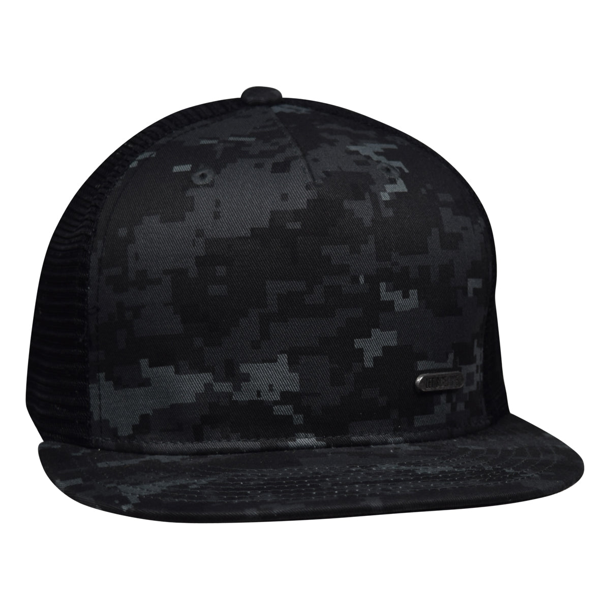 Digital Camo Trucker Hat with Metal Emblem by LET'S BE IRIE - Let's Be Irie™