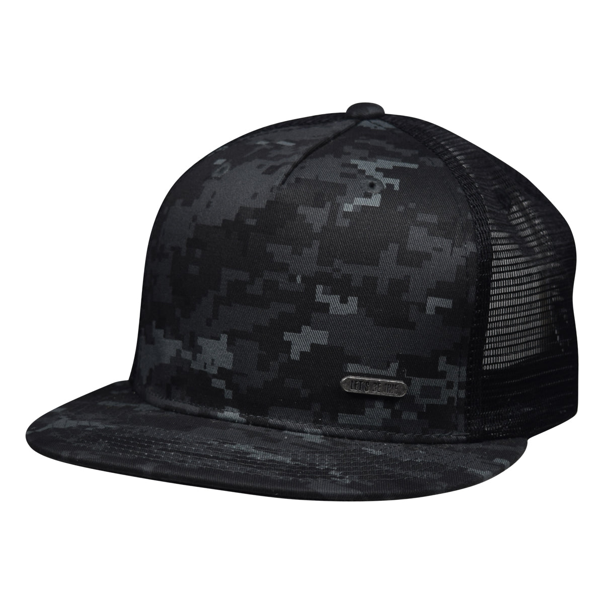 Digital Camo Trucker Hat with Metal Emblem by LET'S BE IRIE - Let's Be Irie™