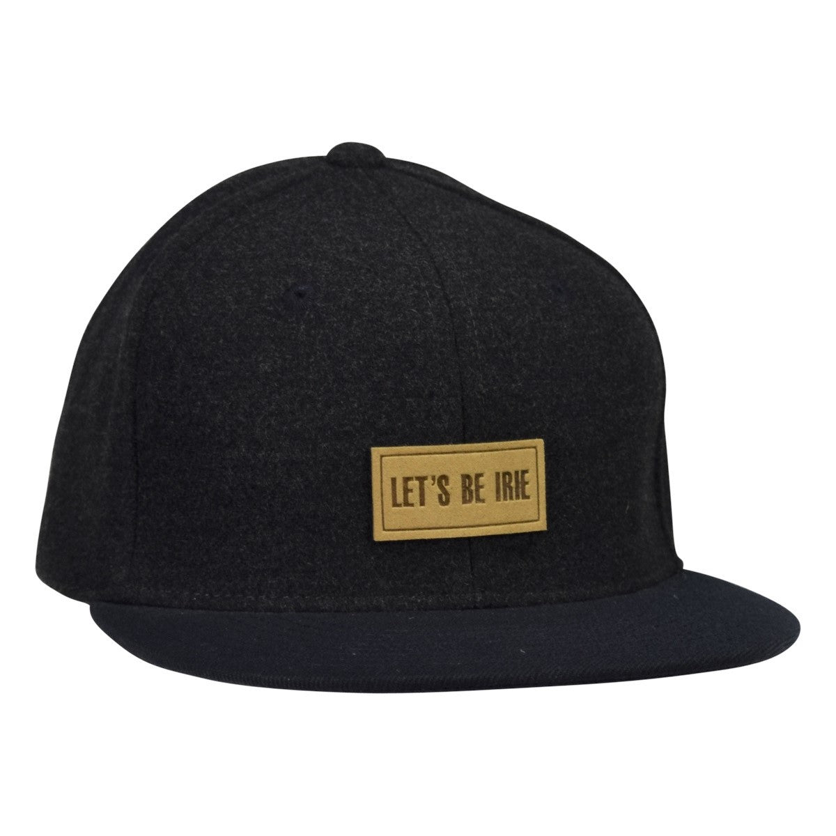 LET'S BE IRIE Melton Hat -  Gray Snapback with Black Visor - Let's Be Irie™