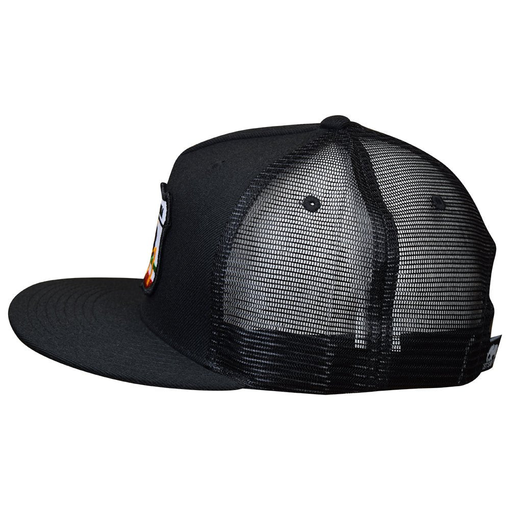 California Highway 101 Hat - CA Grizzly Bear, Black Trucker, Snapback Cap - Paddy's Patches