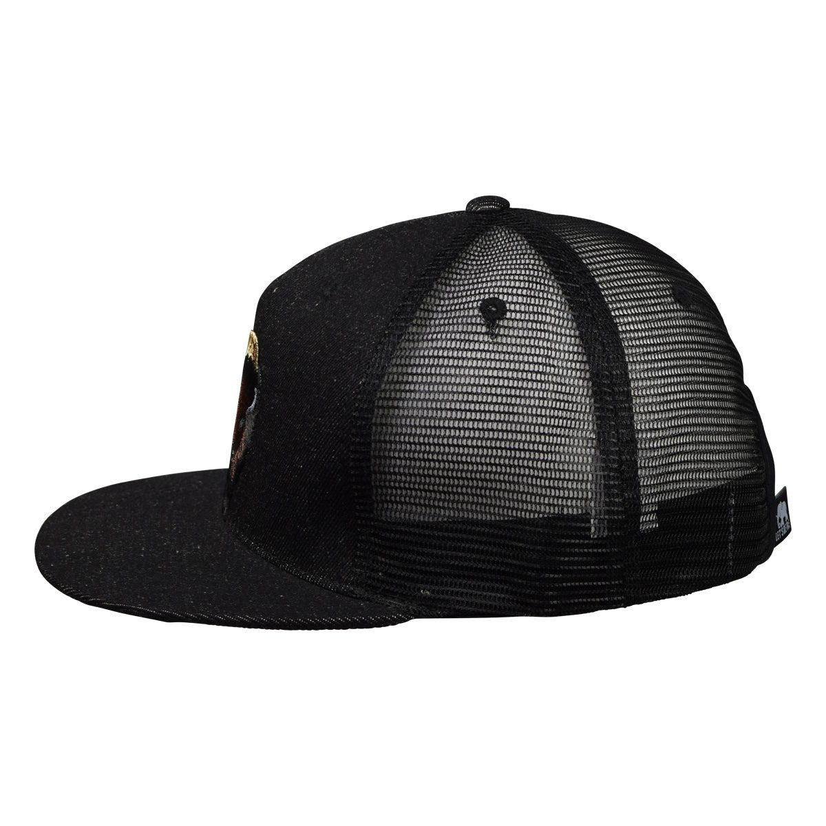 Brown Buffalo Trucker Hat by LET'S BE IRIE - Black Denim - Let's Be Irie™