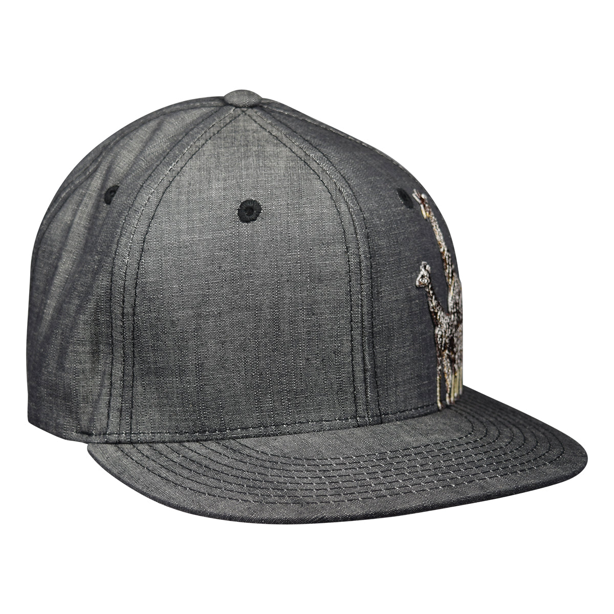 Giraffes Snapback Hat by LET'S BE IRIE - Washed Black Denim - Let's Be Irie™