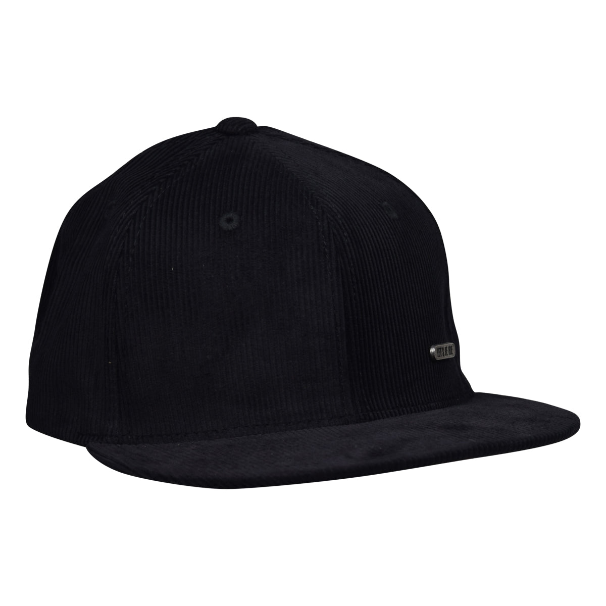 Corduroy Metallic Emblem Hat by LET'S BE IRIE - Black Snapback - Let's Be Irie™