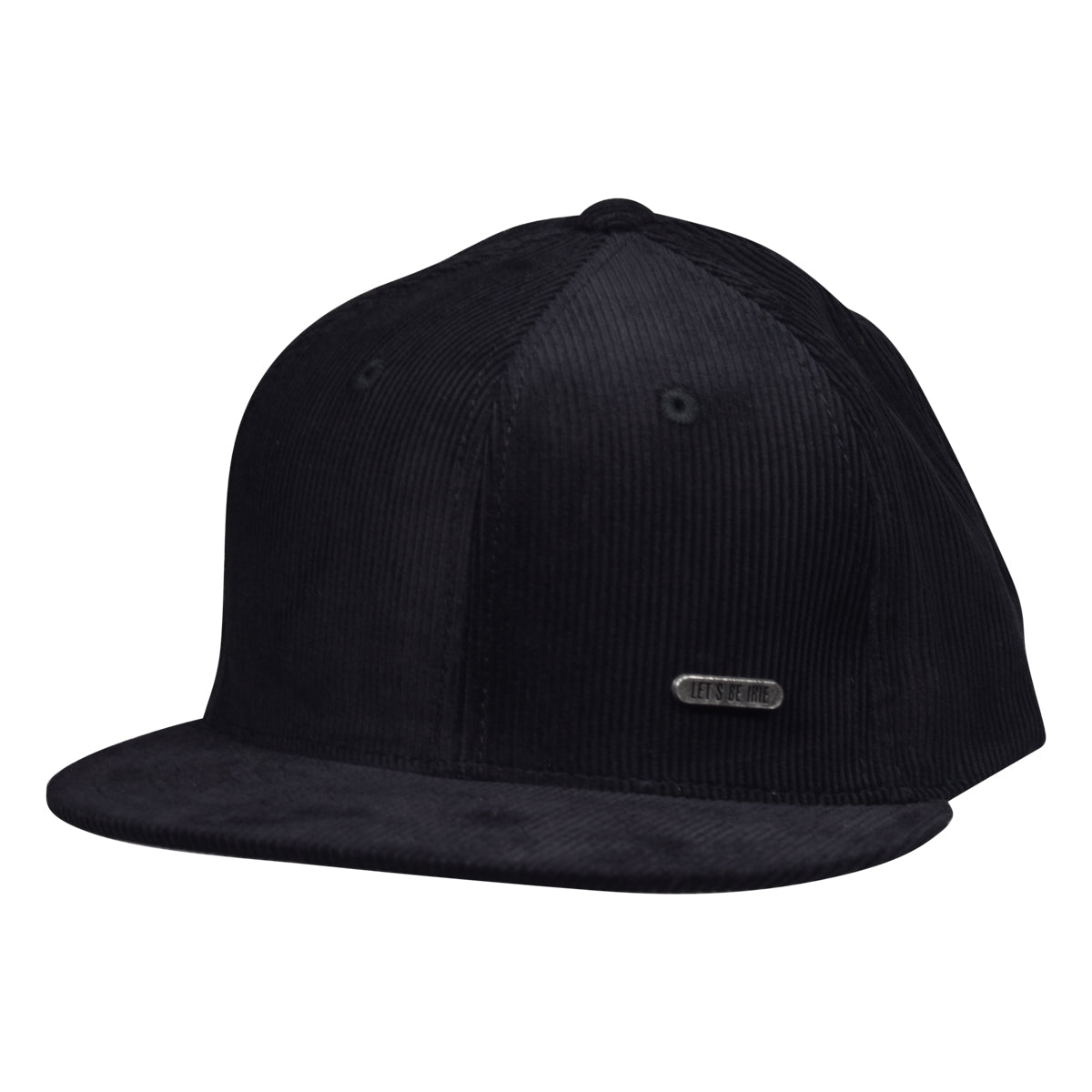 Corduroy Metallic Emblem Hat by LET'S BE IRIE - Black Snapback - Let's Be Irie™