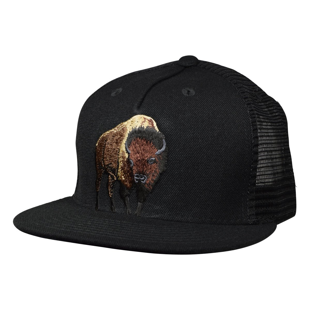 Brown Buffalo Trucker Hat by LET'S BE IRIE - Black Snaback - Let's Be Irie™