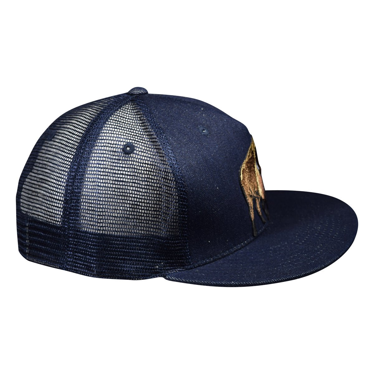 Brown Buffalo Trucker Hat by LET'S BE IRIE - Blue Denim - Let's Be Irie™