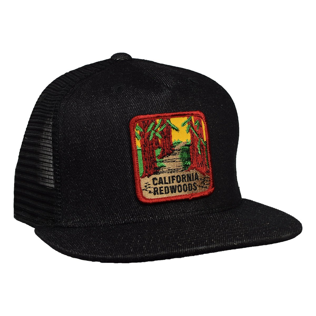 California Redwoods Trucker Hat by LET'S BE IRIE - Black Denim - Let's Be Irie™