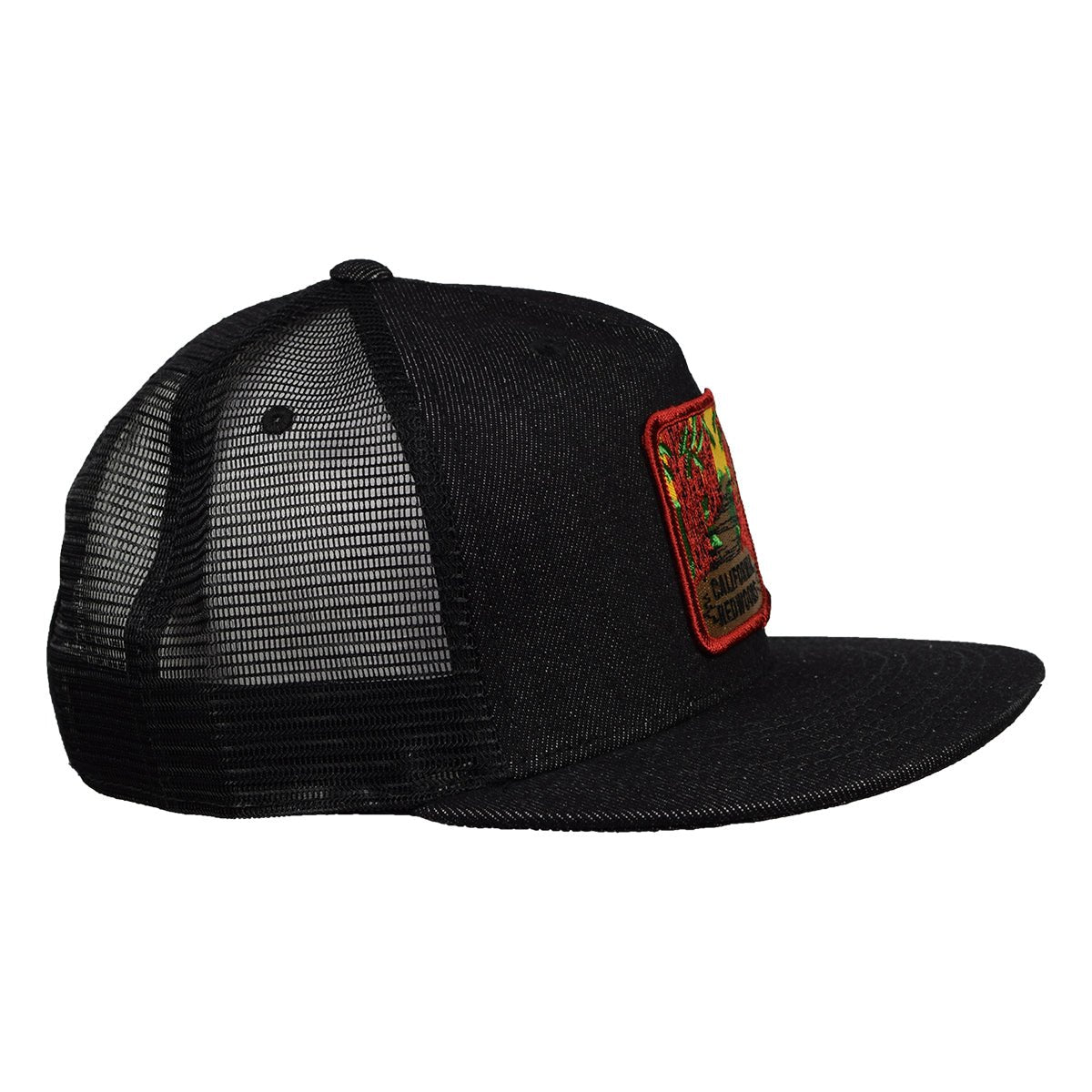 California Redwoods Trucker Hat by LET'S BE IRIE - Black Denim - Let's Be Irie™