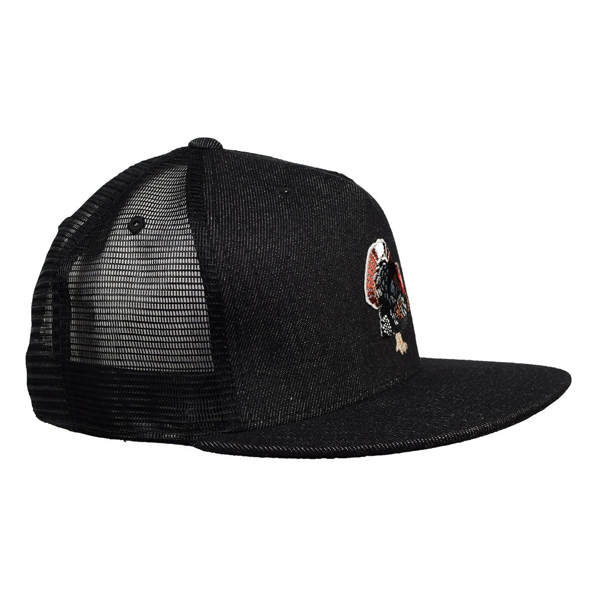 Turkey Trucker Hat by LET'S BE IRIE - Black Denim - Let's Be Irie™