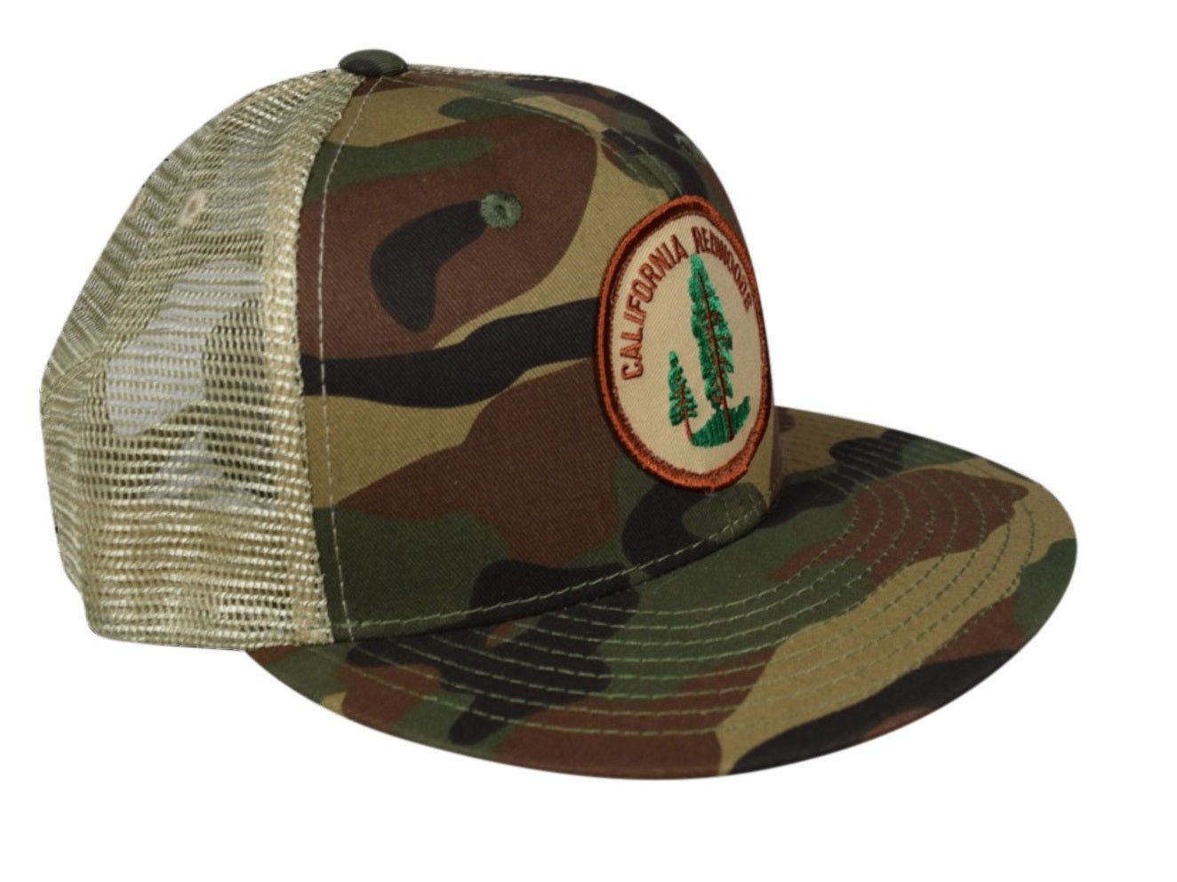 California Redwoods Trucker Hat by LET'S BE IRIE - Camo and Khaki - Let's Be Irie™