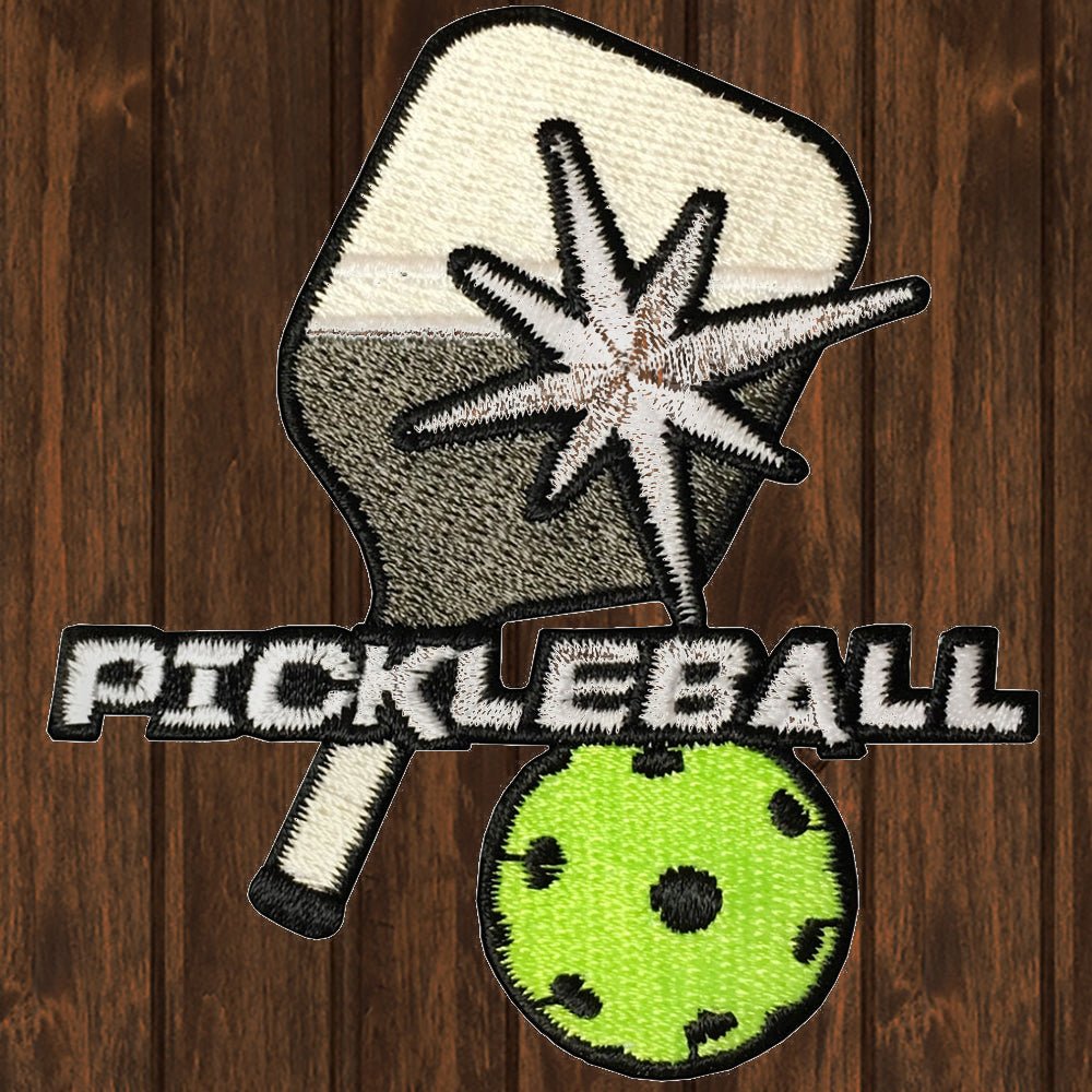 embroidered iron on sew on patch Pickleball patch photo