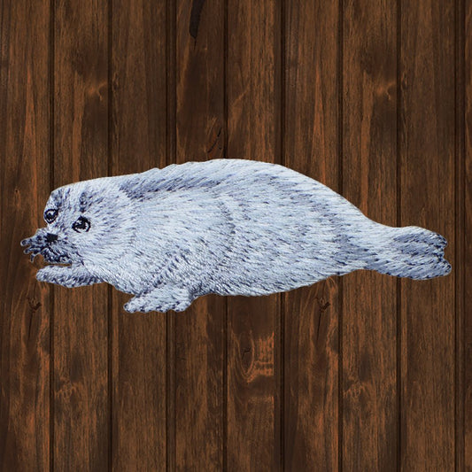 embroidered iron on sew on patch animal sea lion seal