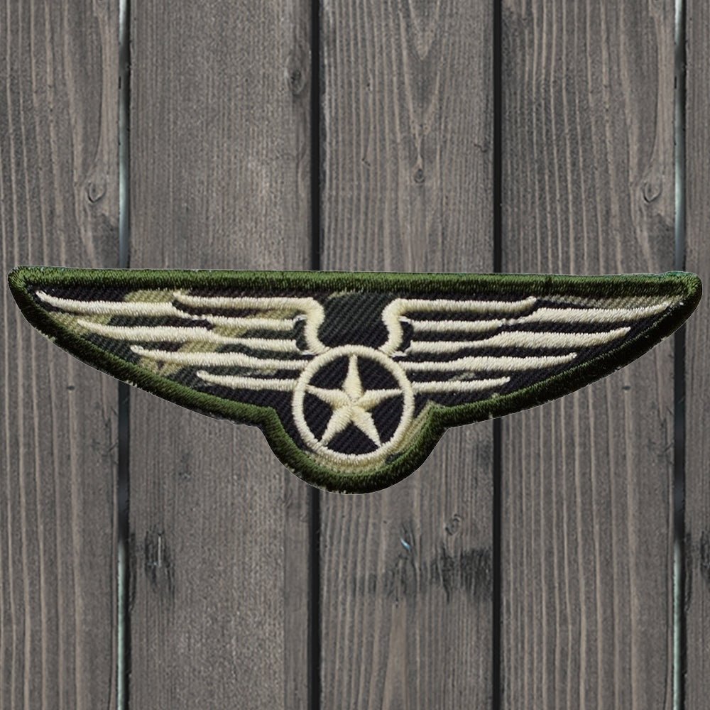 embroidered iron on sew on patch aviation wings