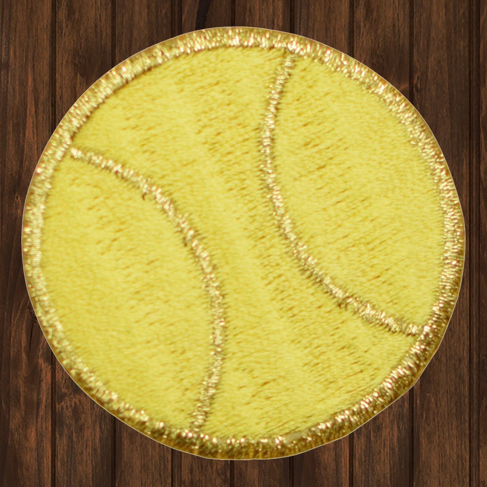 embroidered iron on sew on patch baseball sport yellow