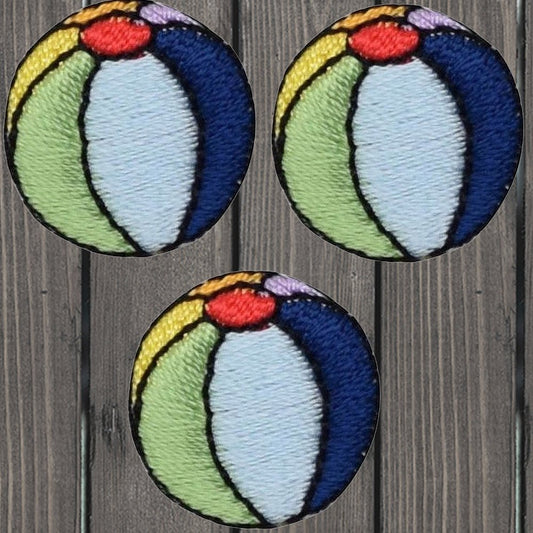 embroidered iron on sew on patch beach ball