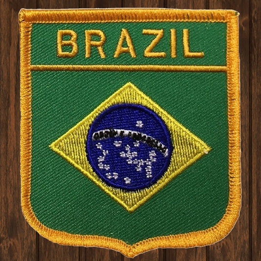 embroidered iron on sew on patch brazil