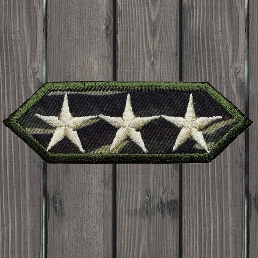 embroidered iron on sew on patch camo star