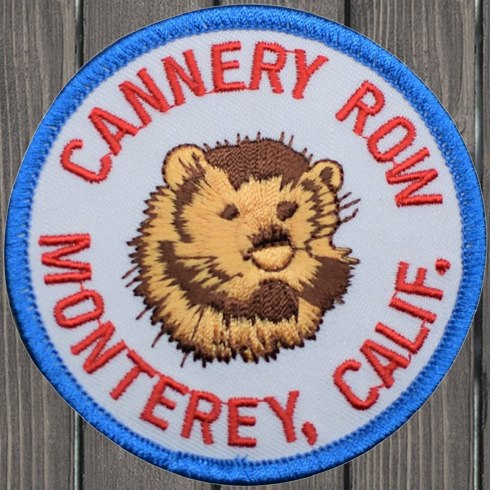 embroidered iron on sew on patch cannery row monterey california