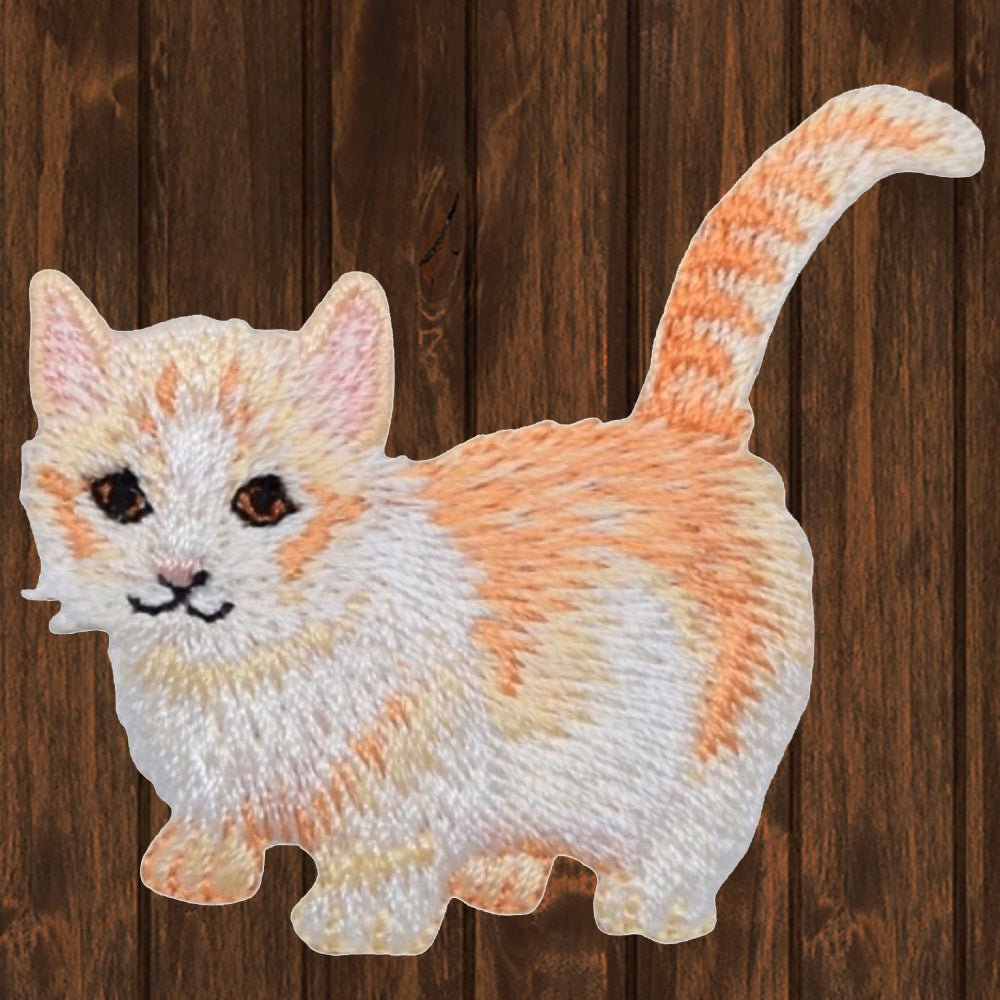 embroidered iron on sew on patch cat kitten 2