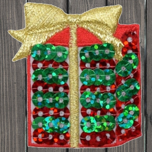 embroidered iron on sew on patch christmas sequin gift