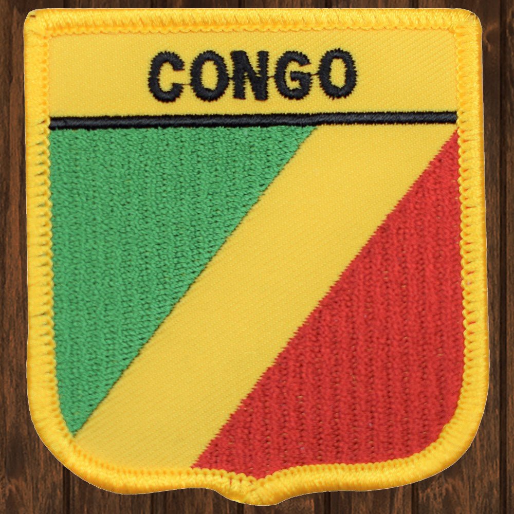 embroidered iron on sew on patch congo