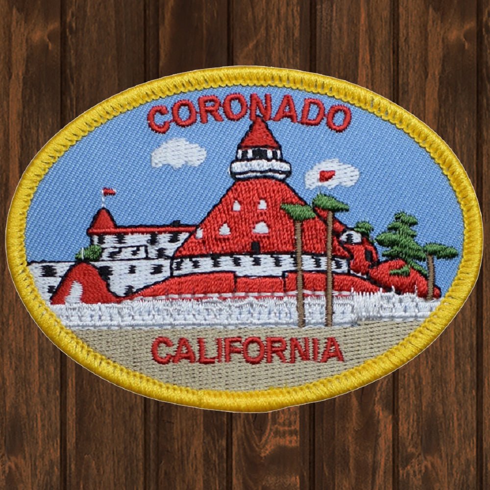 embroidered iron on sew on patch coronado california