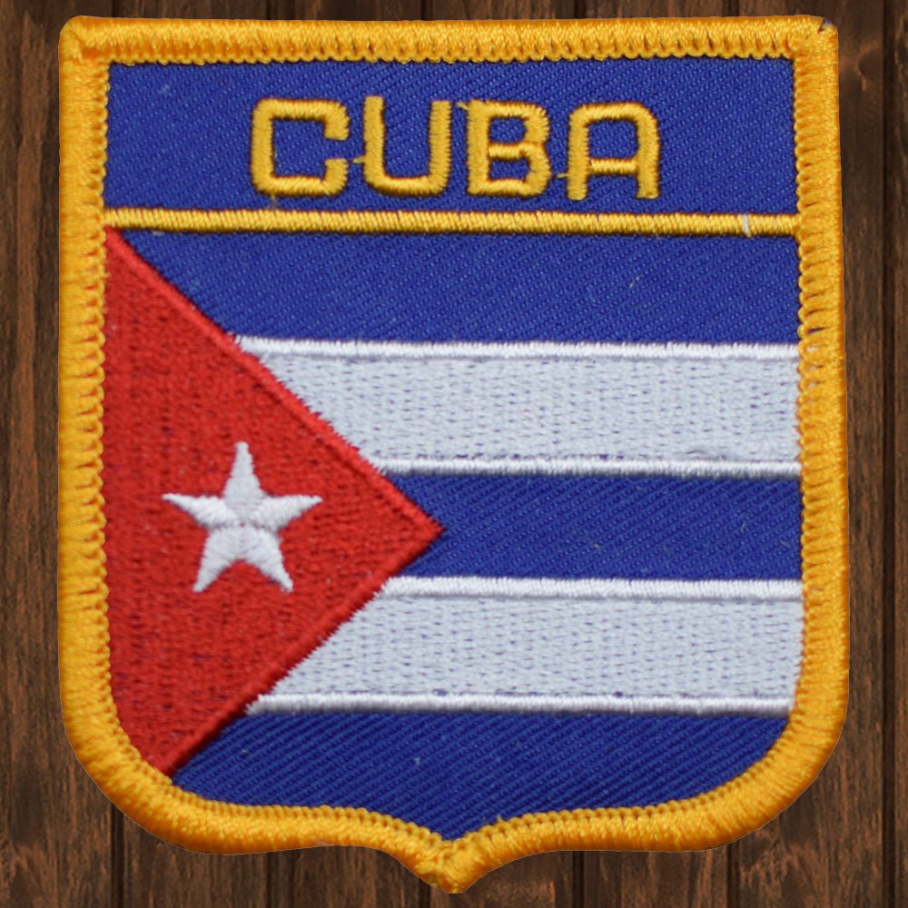 embroidered iron on sew on patch cuba