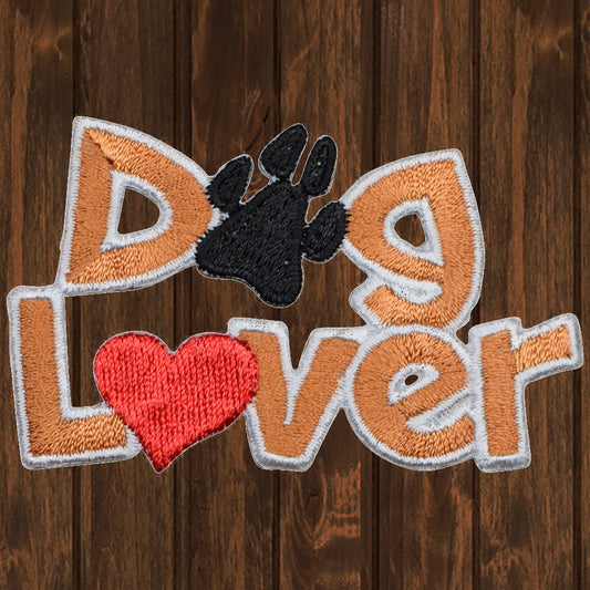 embroidered iron on sew on patch dog lover