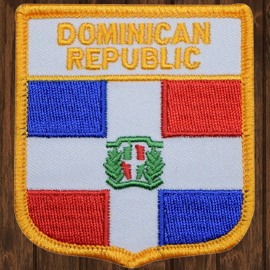 embroidered iron on sew on patch dominican republic