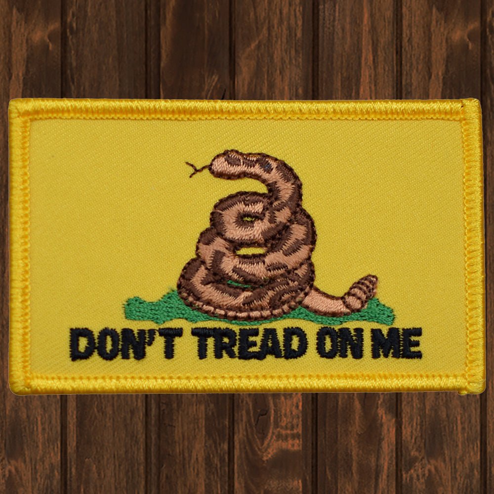 embroidered iron on sew on patch dont tread on me gadsden