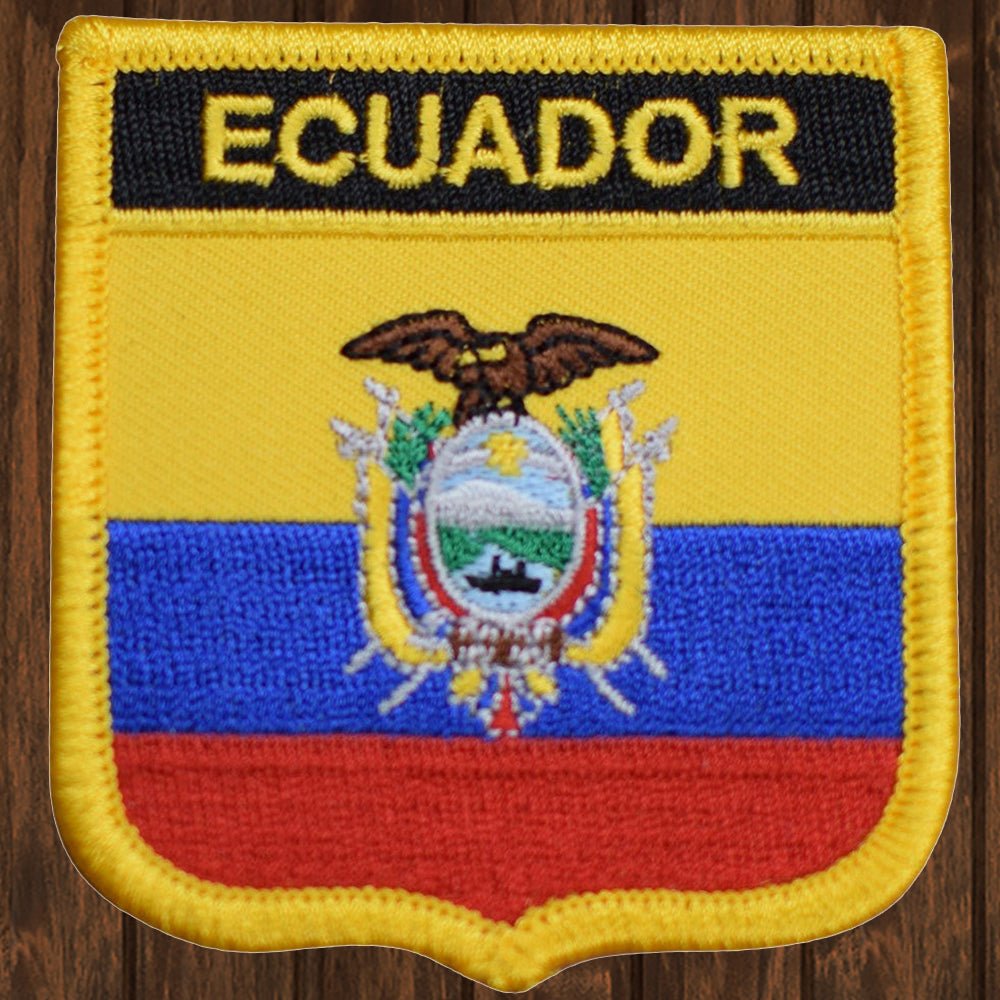 embroidered iron on sew on patch ecuador