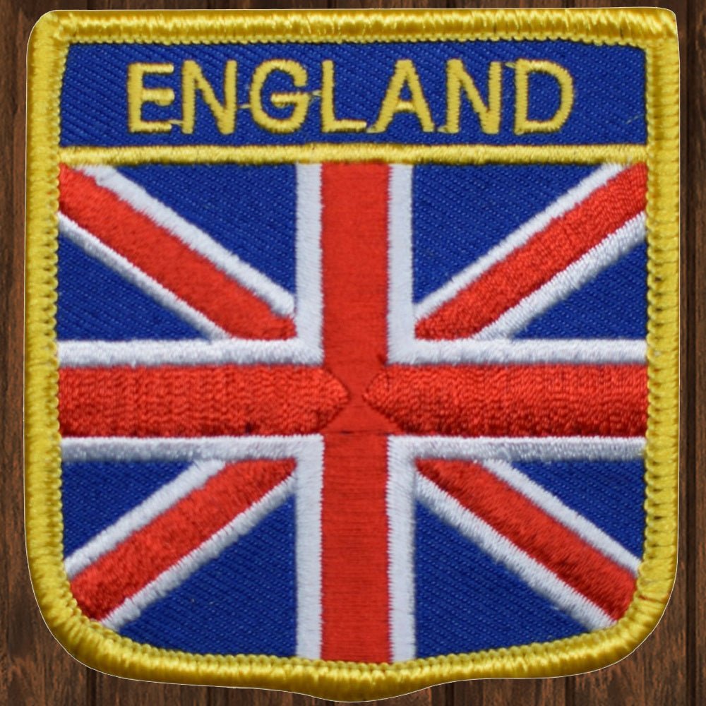 embroidered iron on sew on patch england