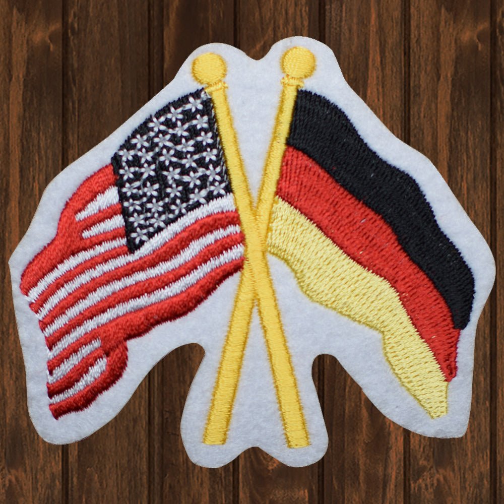 embroidered iron on sew on patch flags usa germany