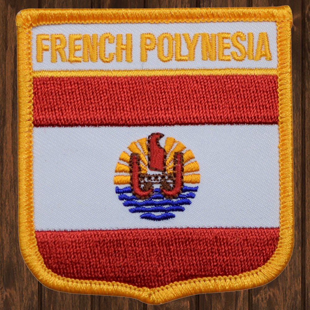 embroidered iron on sew on patch french polynesia