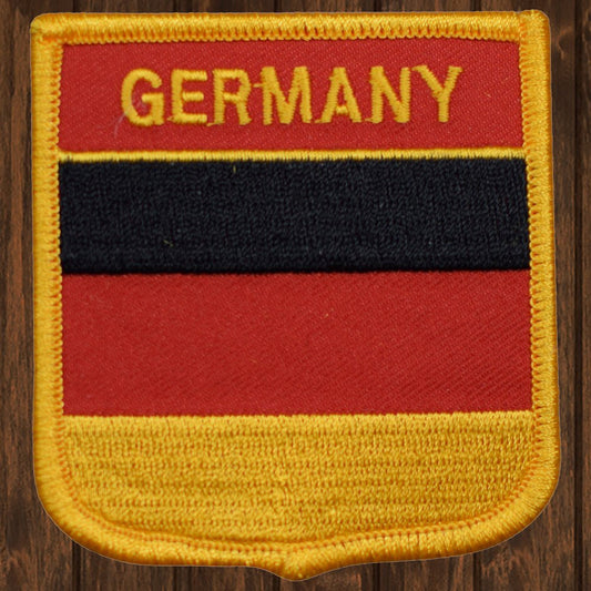 embroidered iron on sew on patch germany shield