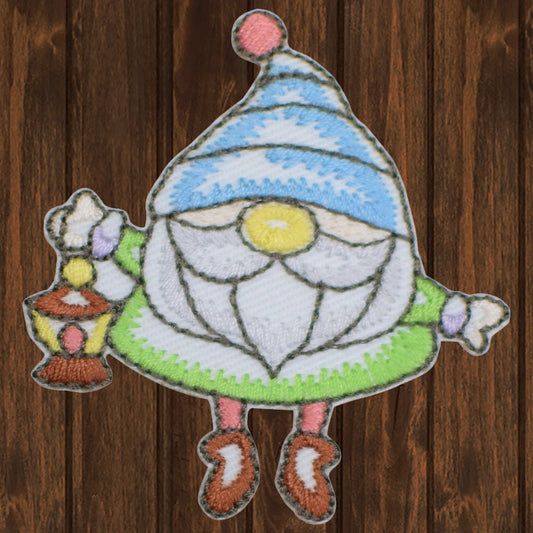 embroidered iron on sew on patch gnome fairy