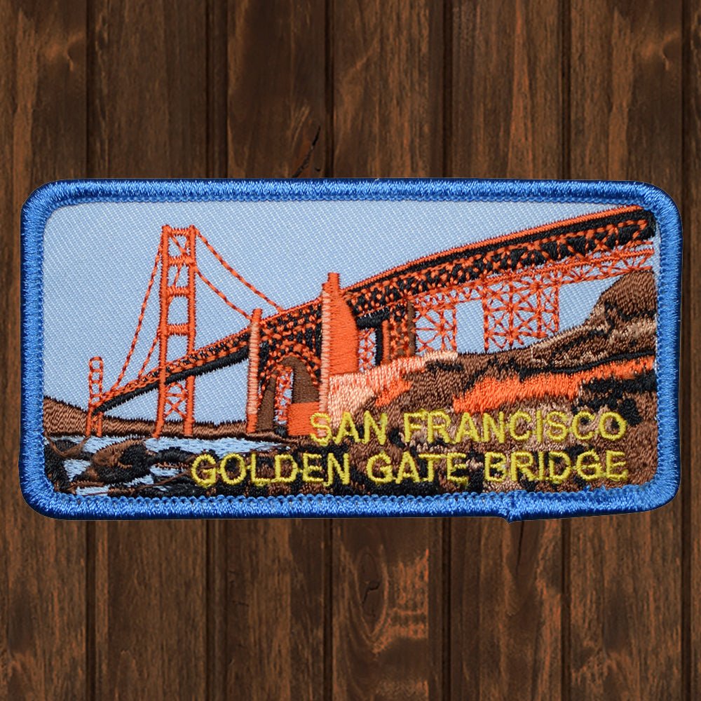 embroidered iron on sew on patch golden gate bridge san fancisco