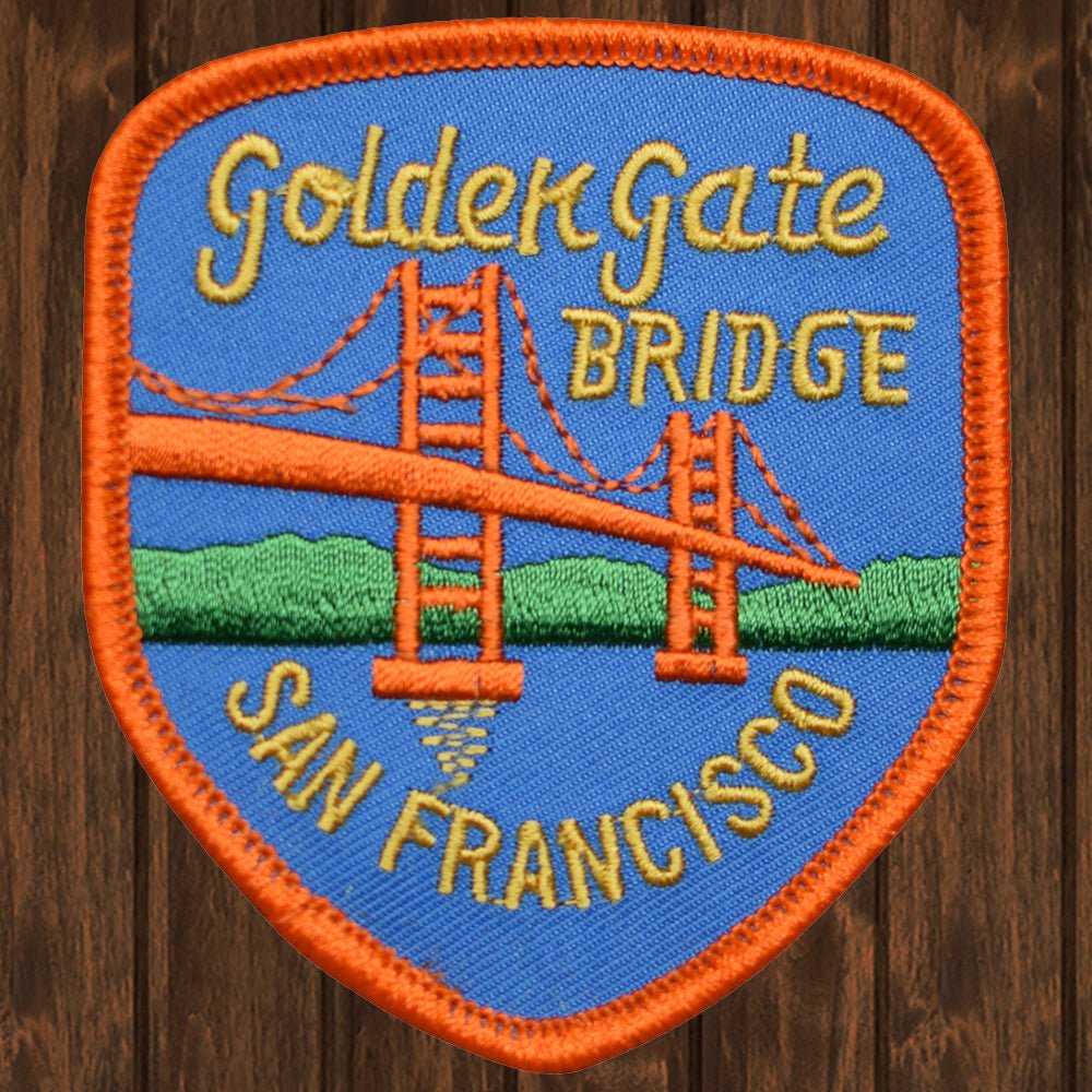 embroidered iron on sew on patch golden gate bridge san francisco