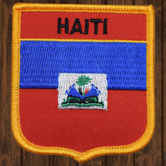 embroidered iron on sew on patch haiti