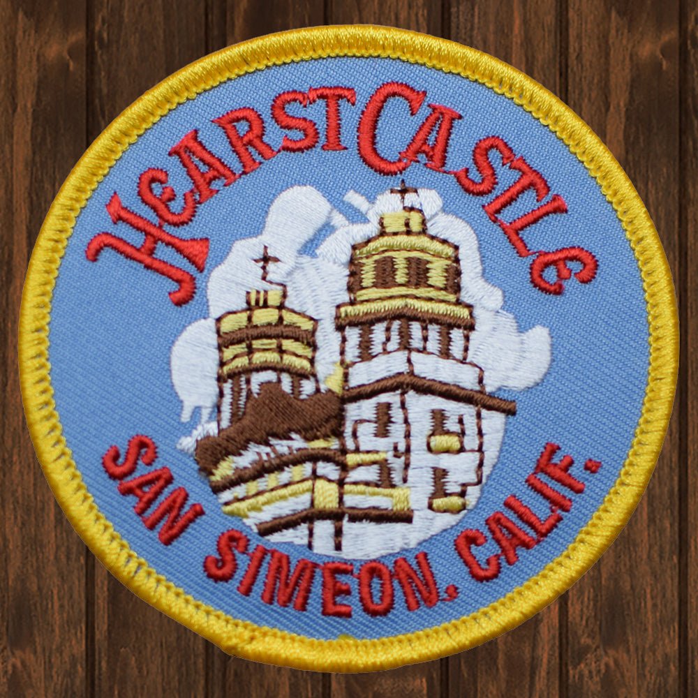 embroidered iron on sew on patch hearst castle san simeon california