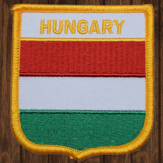 embroidered iron on sew on patch hungary shield